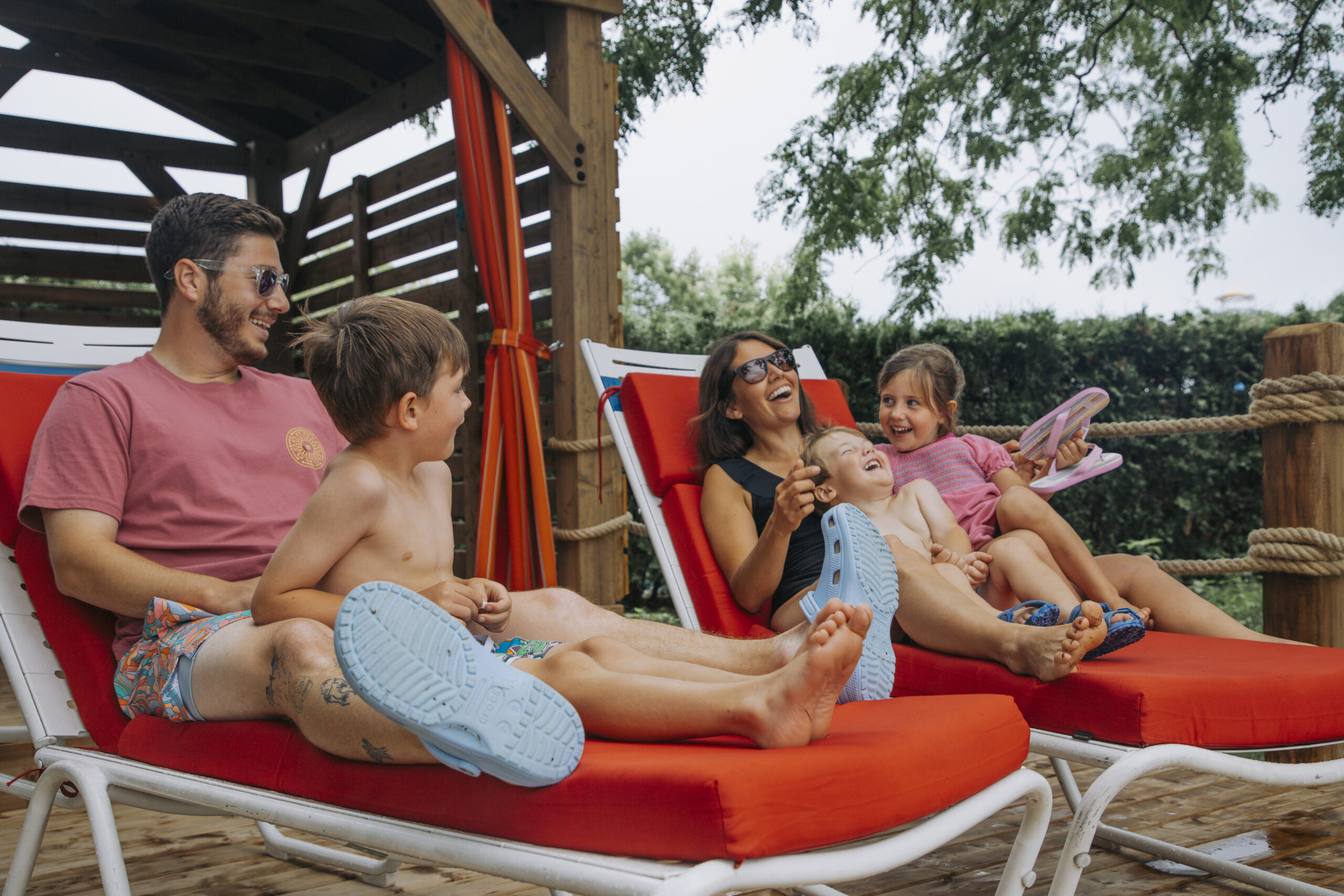 Family in Cabana